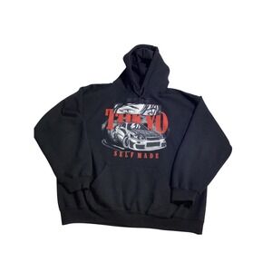 Popular Poison Black Graphic Hoodie Anime Car Tokyo Japan Streetwear Large (880)